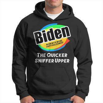 Biden Now With More Sniffing Power The Quicker Sniffer Upper Hoodie - Seseable