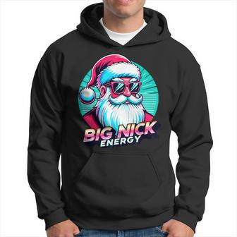 Big Nick Energy Christmas Ugly Xmas Sweater Vintage Santa Hoodie - Thegiftio UK