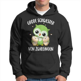 Big Schwester Von Zwillingen German Language Hoodie - Seseable