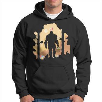 Bigfoot Hunting Easter Eggs Sasquatch Happy Easter Day Hoodie - Monsterry