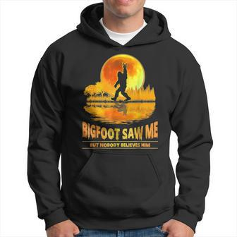 Bigfoot Saw Me But Nobody Believes Him Bigfoot Night Stroll Hoodie - Monsterry UK