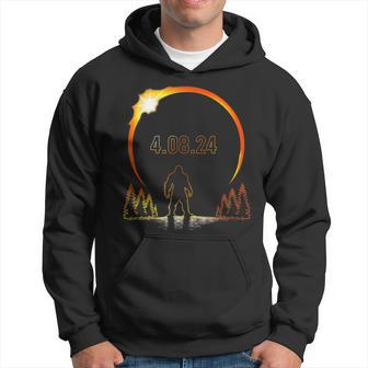 Bigfoot Solar Eclipse Sasquatch Totality 2024 Eclipse Hoodie - Seseable