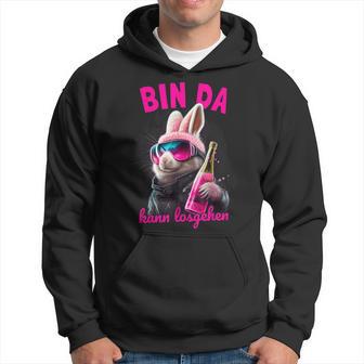 Bin Da Kann Losgehen Bunny Party Hoodie - Seseable