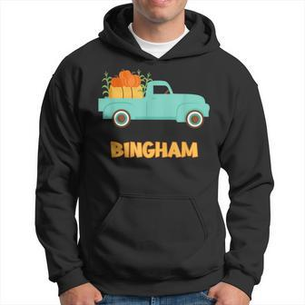 Bingham Custom Last Name Family Pumpkins Thanksgiving Hoodie - Monsterry UK