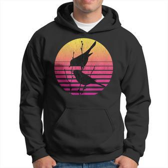 Birds Over A Vintage Sunset Distressed Hoodie - Monsterry AU