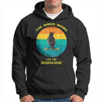 All Of The Birds Work For The Bourgeoisie Vintage Sunset Hoodie - Monsterry