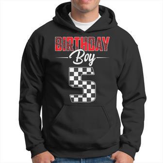 Birthday Boy Five 5 Year Old Pit Crew 5Th Birthday Race Car Hoodie - Thegiftio UK