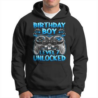 Birthday Boy Level 7 Unlocked 7Th Birthday Boy Gaming Hoodie - Monsterry