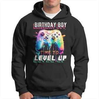 Birthday Boy Time To Level Up Video Game Birthday Party Boys Hoodie - Monsterry