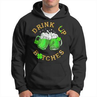 Bitches Drink Up St Patrick's Day Beer Lover Womens Hoodie | Mazezy