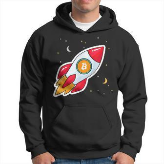 Bitcoin Rocket To The Moon Hoodie - Thegiftio UK