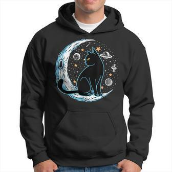 Black Cat Crescent Sailor-Moon Phases Astrology Pet Lover Hoodie - Seseable