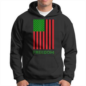 Black Freedom Unia Flag Pan African American Flag Junenth Hoodie - Monsterry DE