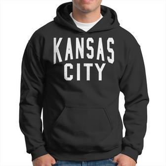 Black Kc Kansas City Black & White Retro Basic Vintage Kc Hoodie - Monsterry