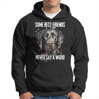 Black Lab Some Best Friends Never Say A Word On Back Hoodie - Monsterry CA