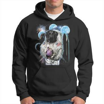 Black Labrador Dog Astronaut Space Shuttle Moon Hoodie | Mazezy