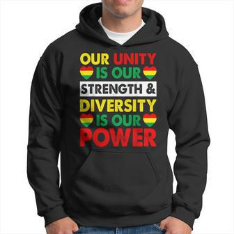 Black History Month African American Unity Power Diversity Hoodie - Seseable
