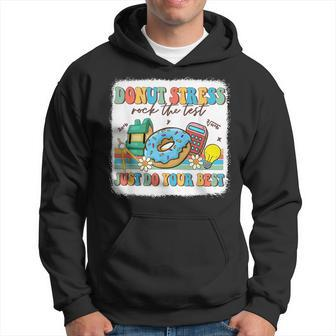 Bleached Donut Stress Just Do Your Best Test Day Testing Day Hoodie - Monsterry UK