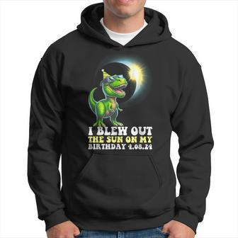 I Blew Out The Sun On Birthday Dinosaur 2024 Solar Eclipse Hoodie | Mazezy