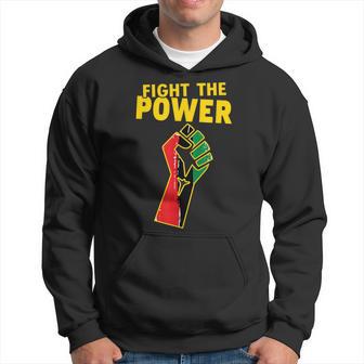 Blm Fight Power Fist Racial Social Justice Pan African Flag Hoodie - Monsterry