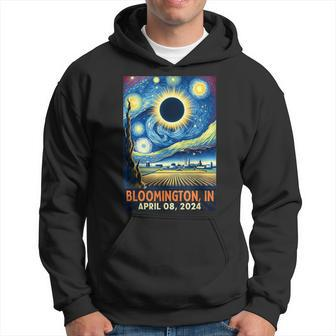 Bloomington Indiana Total Solar Eclipse 2024 Starry Night Hoodie - Monsterry DE