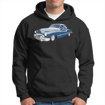 Blue 1950S Vintage Car Classic Hoodie - Monsterry