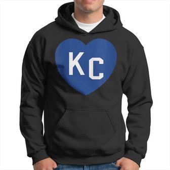 Blue Kc Heart Kc Kansas City Kc Love Blue Kc Hearts Blue Hoodie - Monsterry UK