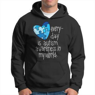 Blue Puzzle Heart Hoodie - Seseable
