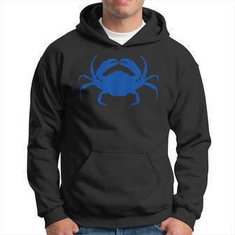Blue Silhouette Crab T Crab Hoodie - Monsterry UK