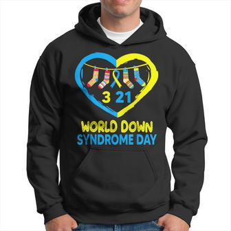 Blue Yellow Heart 21 World Down Syndrome Awareness Day 2024 Hoodie | Mazezy