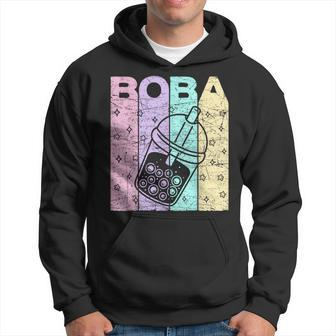 Boba Tea Pastel Bubble Tea Lover Retro Hoodie - Seseable