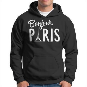 Bonjour Paris French La France Tour Eiffel Tower Francais Hoodie - Thegiftio UK