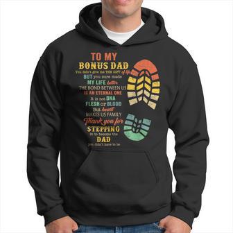 Bonus Dad Father's Day From Stepdad For Daughter Son Hoodie - Thegiftio UK