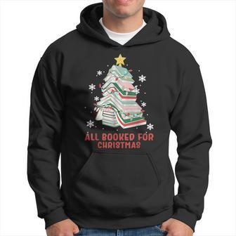 Book Tree Christmas Reading All Booked For Christmas Hoodie - Thegiftio UK