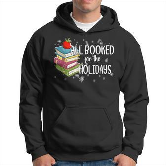 All Booked For The HolidaysReading Season Christmas Holiday Hoodie - Seseable