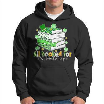 All Booked For St Patrick's Day Bookish Leprechaun Bookworm Hoodie - Thegiftio UK