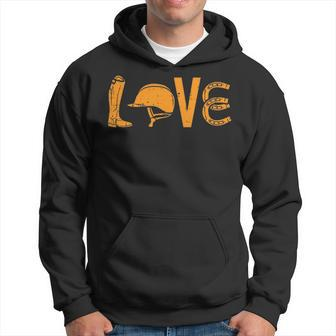 Boots Helmet Horseshoe Love Riding Horse Lover Equestrian Hoodie | Mazezy CA