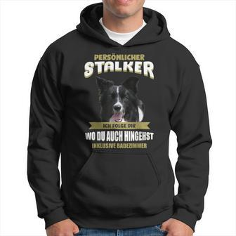Border Collie With Border Collie Dog Motif Hoodie - Seseable
