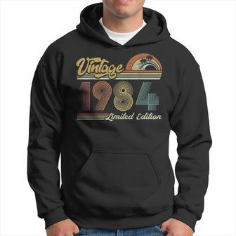 Born In 1984 Vintage 1984 Birthday Hoodie - Thegiftio UK