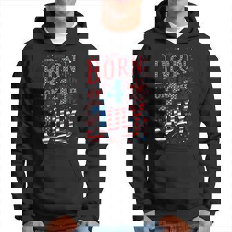 Born On The 4Th Of July Birthday Patriotic Hoodie - Thegiftio UK