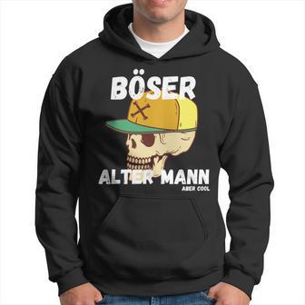 Böser Alter Mann Papa Opa Totenkopf Skullintage Spruch Kapuzenpullover - Geschenkecke