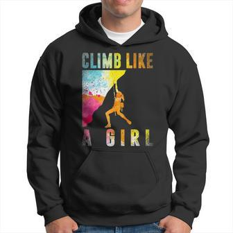 Bouldering Rock Climber Women Girls Kids Rock Climbing Hoodie | Mazezy