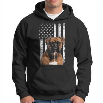 Boxer Dog American Flag Boxer Dad With Us Flag Hoodie | Mazezy AU