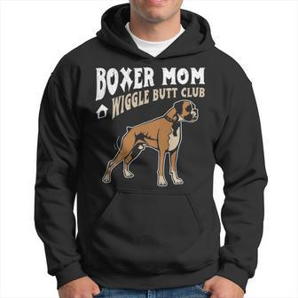Boxer Mom Wiggle Butt Club Boxer Dog Hoodie | Mazezy