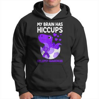 My Brain Has Hiccups Purple Ribbon Epilepsy Awareness Hoodie - Monsterry DE