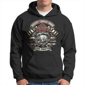Bravery Courage Honor Fire Fighter Hoodie - Monsterry CA