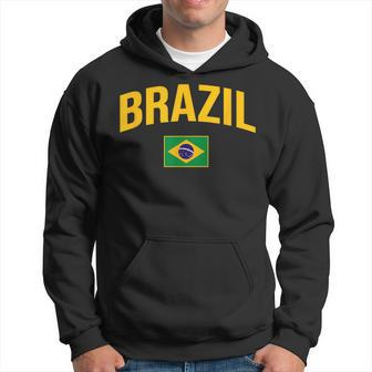 Brazil Flag Of Brasil Throwback Classic Hoodie - Monsterry DE