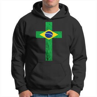 Brazil Jesus Cross Brazilian Faith Brasileiro Christian Hoodie - Monsterry AU