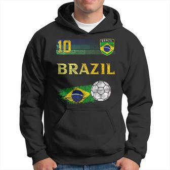 Brazil Soccer Fans Jersey Brazilian Flag Football Hoodie - Monsterry DE