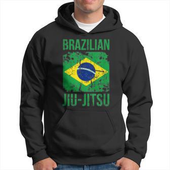 Brazilian Jiu Jitsu Distressed Flag Bjj Hoodie - Thegiftio UK
